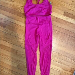 Fabletics Motion365+ Hot Pink Set sz Large